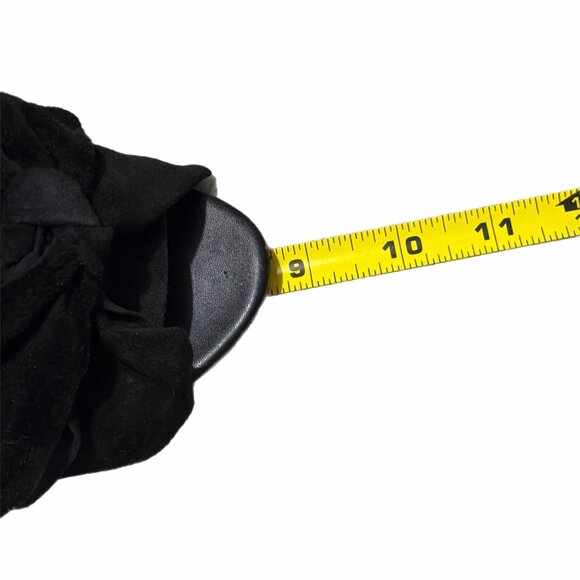 Sam Edelman Sandals Womens 8.5M Black Suede Bow Heel Open Toe YUMI Chic Party - Picture 9 of 16